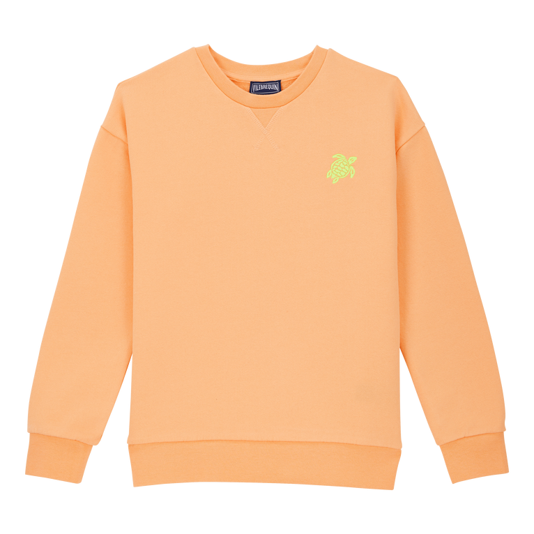 Baumwoll-sweatshirt Mit Rundhalsausschnitt Und Aufgestickter Schildkröte Für Jungen - Gee - Orange - Größe 2 - Vilebrequin