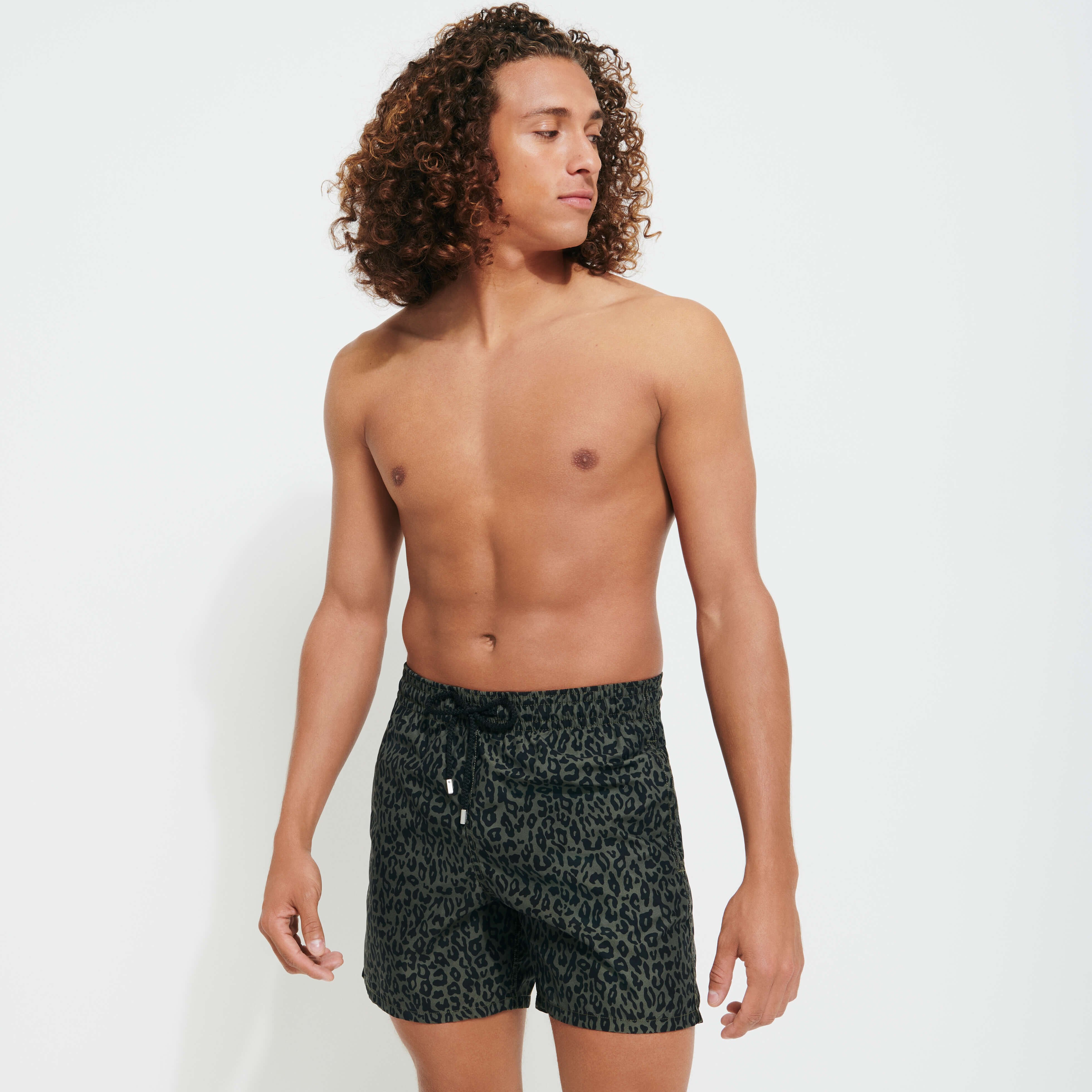 Men Swim Trunks Small Camo Vilebrequin x Palm Angels