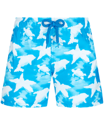 男童 Short classic 印制 - 男童 Clouds 超轻易收纳泳装, Hawaii blue 正面图