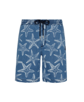 男士 Starfish 印花轻盈牛仔布百慕大短裤 Bleach denim w4 正面图