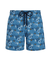 Men Swim Shorts Embroidered Flowers and Shells - Limited Edition Calanque 正面图