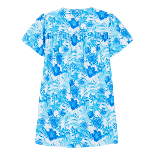 Vestito bambina in spugna Tahiti Flowers Bianco vista posteriore