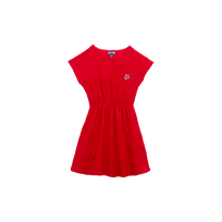 Vestito bambina in spugna Flower Power Lipstick vista frontale
