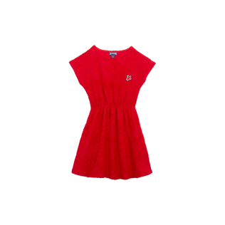 Vestito bambina in spugna Flower Power Lipstick vista frontale