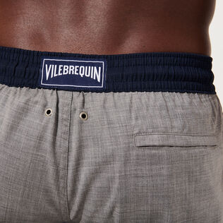 男士 Super 120'S 羊毛泳裤 - Vilebrequin x The Woolmark Company 合作款 Heather grey 细节视图4