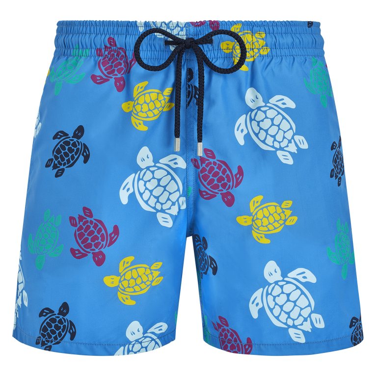 Men Swim Shorts Ronde Des Tortues Multicolore - Moorea - Blue - Size XL - Vilebrequin