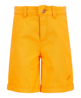 Bermudas de color liso para niño Zanahoria vista frontal