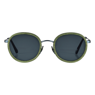 Gafas de sol unisex blancas de madera - VBQ x Shelter Olivier vista frontal