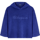 Women Terry Sweatshirt Solid Purple blue front view