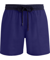 Men Wool Swim Shorts Super 120' Purple blue front view