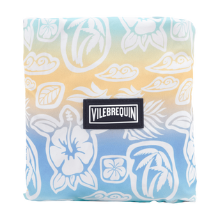 Ultraleichte und verstaubare Tahiti Turtles Badeshorts für Jungen Weiss Details Ansicht 2