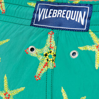 Starfish Dance Badeshorts mit Stickerei für Herren – Limitierte Serie Linde Details Ansicht 2