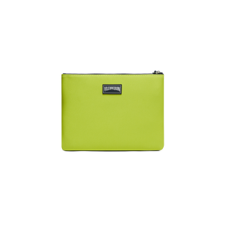 Unisex Neoprene Pouch Solid Chartreuse back view