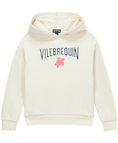 Sweatshirt à capuche fille en gommy Off-white vue de face