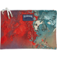 Bolsa de playa de lino con bordado Gra - Vilebrequin x John M Armleder Multicolores vista frontal