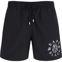 男士刺绣标志泳装 - Vilebrequin x BAPE® BLACK Black 正面图