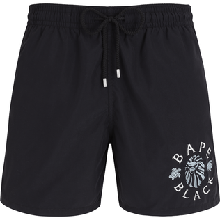Men Swimwear Embroidered Logo Vilebrequin x BAPE BLACK
