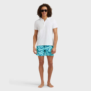 Pantaloncini mare uomo Whales Celadon dettagli vista 3