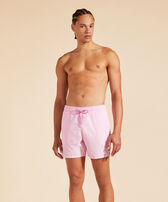 Solid Badeshorts für Herren Marshmallow Vorderseite getragene Ansicht