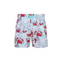 Men Ultra-Light and Packable Swim Trunks Crevettes en Fête | Vilebrequin