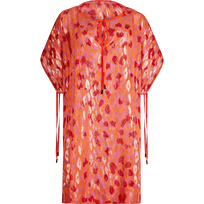 Women Square Silk Cover-up New Leopard Apricot front view