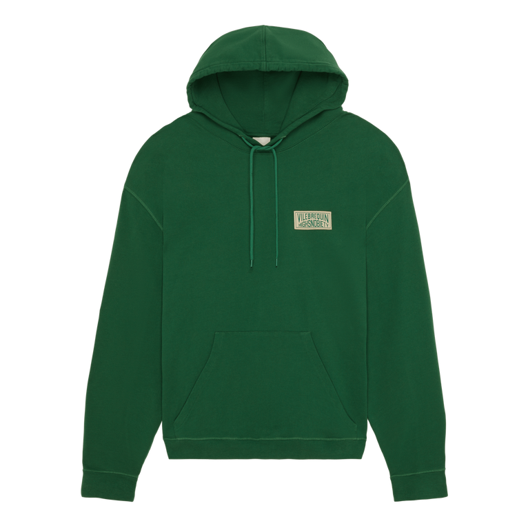 Men Cotton Hoodie Sweatshirt Solid - Vilebrequin X Highsnobiety - Sweater - Zboys - Green - Size XL - Vilebrequin