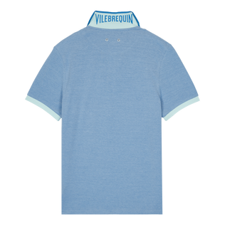 Men Cotton Changing Color Pique Polo Shirt Thalassa vista trasera