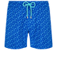 Maillot de bain homme ultra-léger et pliable Micro Ronde Des Tortues Bleu de mer vue de face
