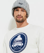 Gorro de lana para hombre Lihght gray heather vista frontal desgastada