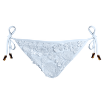 女士 Guipure Florale 刺绣比基尼泳裤 White 正面图