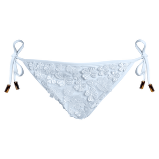 女士 Guipure Florale 刺绣比基尼泳裤 White 正面图
