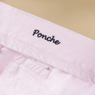 Men Tencel Cotton Bermuda Shorts Solid Tea pink details view 2