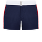 Uomo Altri Unita - Costume da bagno uomo elasticizzato con girovita piatto tricolore, Blu marine vista frontale