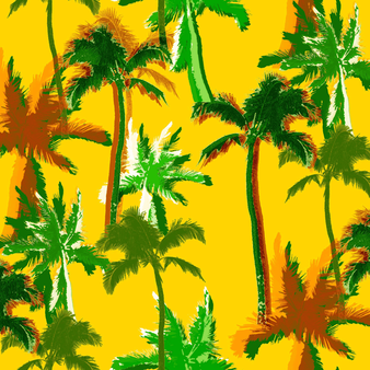 Palms Offset Hemd aus Baumwolle für Herren Sonne drucken