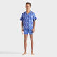 Camisa de bolos de seda con estampado X-Ray Turtles para hombre Marrakech vista frontal desgastada