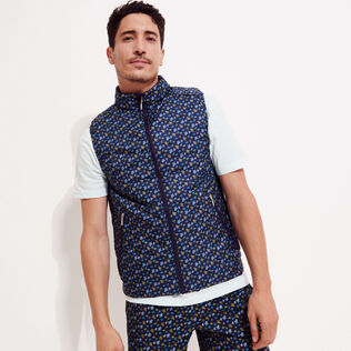 Chaleco reversible con estampado Micro Tortues Rainbow unisex Azul marino detalles vista 4