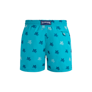 Pantaloncini mare uomo ricamati Micro Ronde des Tortues Diagonale - Edizione limitata Disco green vista posteriore