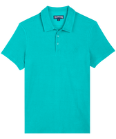 Men Terry Polo Solid Tropezian green front view