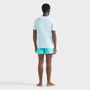 Camiseta de algodón orgánico de color liso natural para hombre Pacifico vista trasera desgastada
