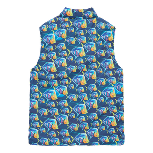Chaqueta unisex reversible con estampado Piranhas Azul marino detalles vista 3