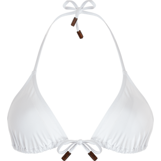 女士 Triangle 纯色比基尼上衣 White 正面图