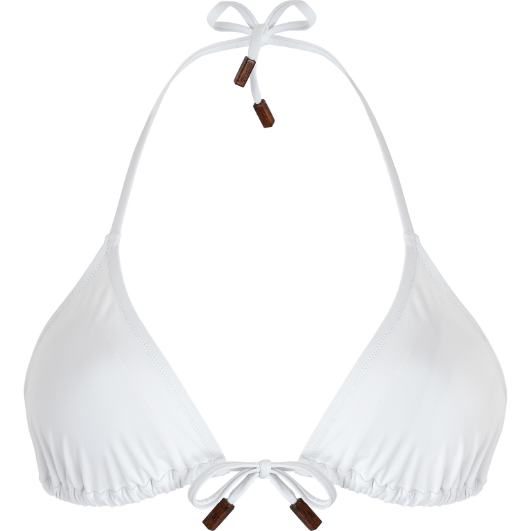 Women Bikini Top Triangle Solid - Fucci - White - Size S - Vilebrequin