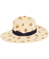 Chapeau en paille femme - Vilebrequin x Borsalino Sable vue de face