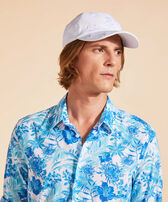 Embroidered Cap Turtles All Over White front worn view