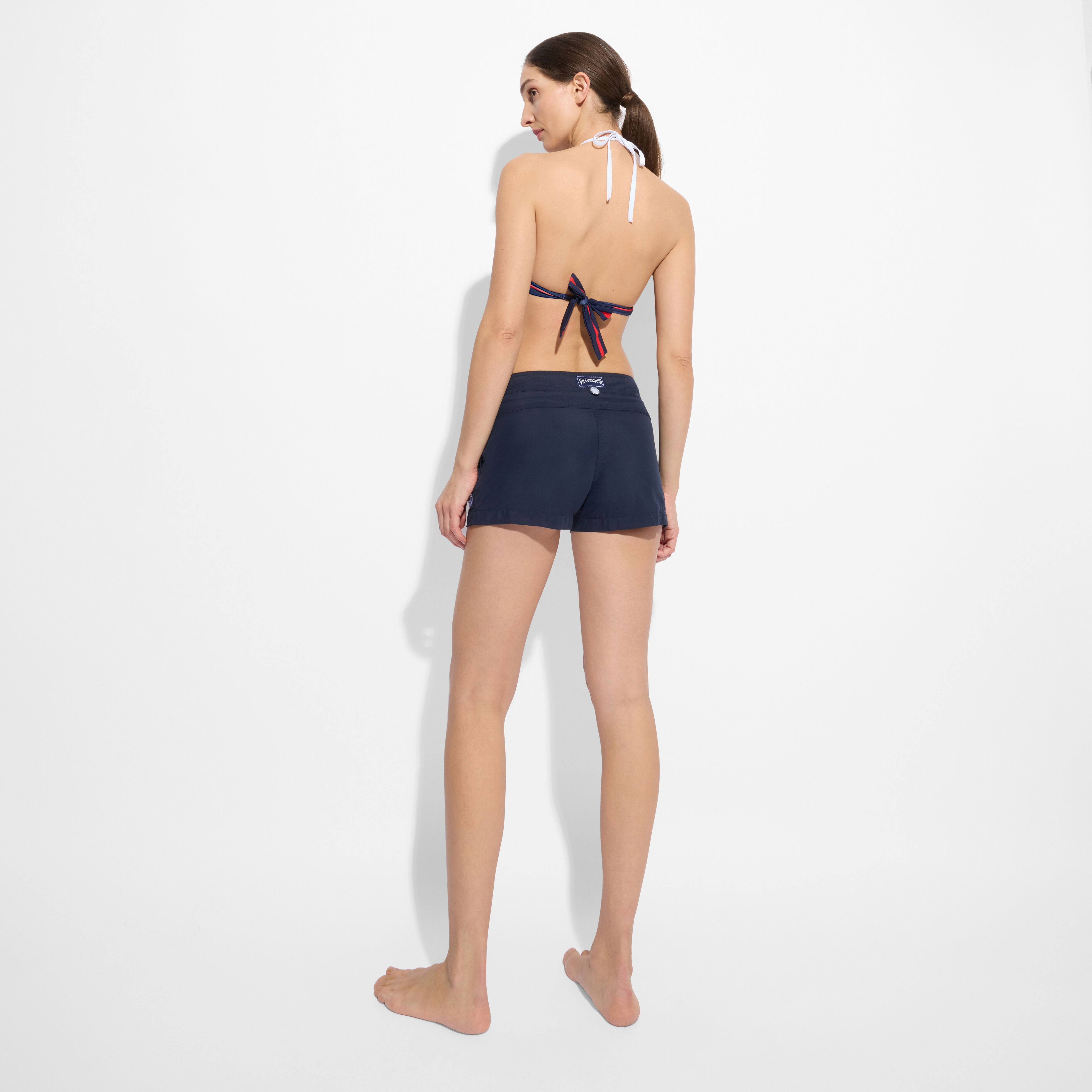 Women Stretch Flat Belt Swim Shorts - Vilebrequin x Ines de