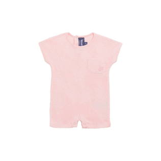Baby Terry Playsuit Peony front view