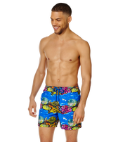 Men Swim Trunks Vilebrequin x Hunt Slonem Atoll front worn view