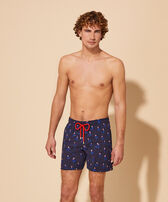 Men Swim Trunks Embroidered Cocorico ! - Limited Edition Ink front worn view