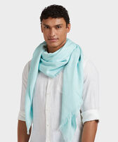 Turtle Monogram Scarf Pacific front worn view
