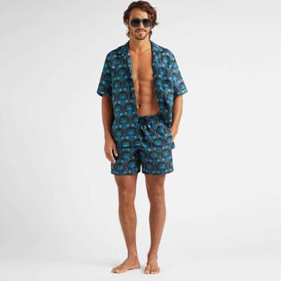 Camisa de bolos de lino para hombre - Vilebrequin x Abu Dhabi Goa detalles vista 1
